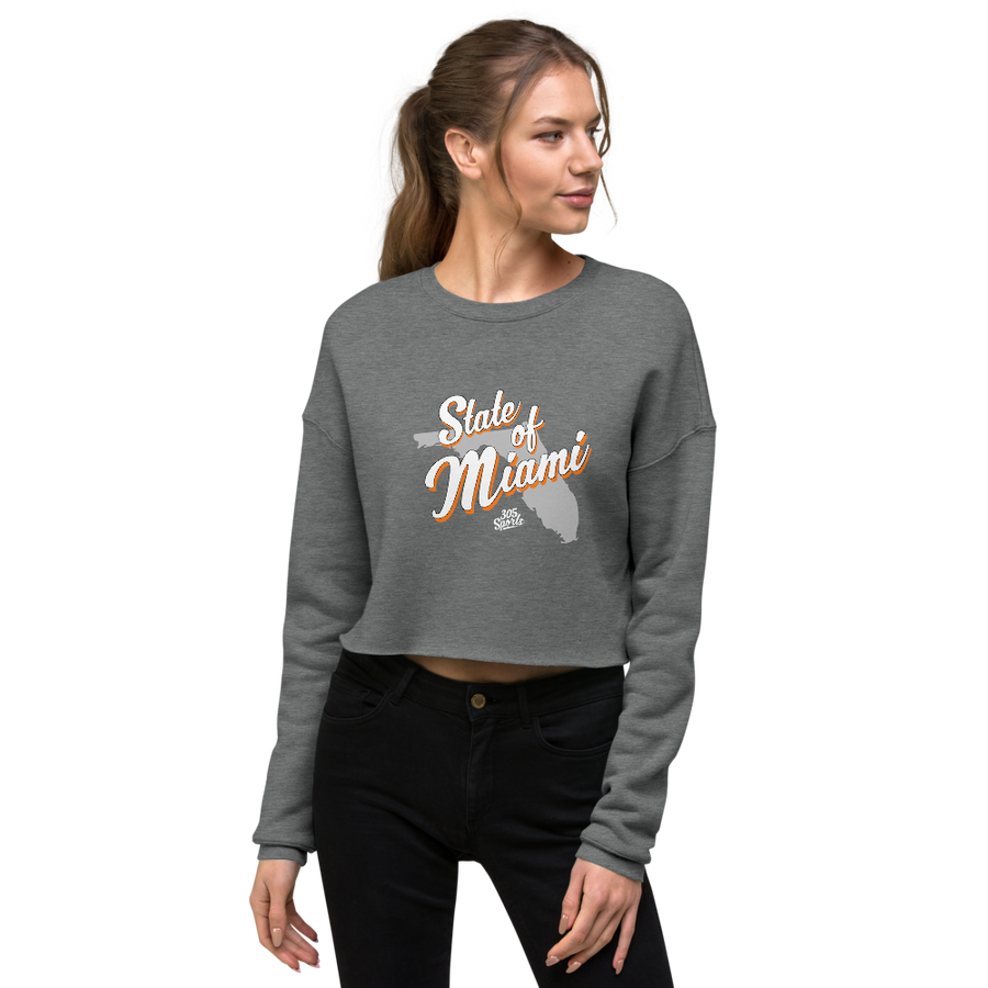 Women's State of Miami Cropped Sweater