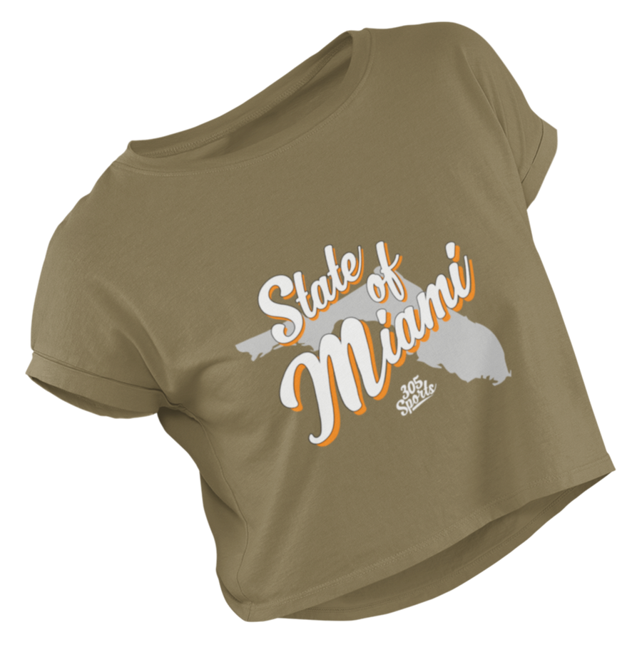 Women's State of Miami Cropped Tee