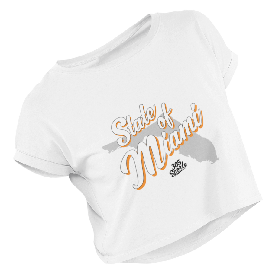 Women's State of Miami Cropped Tee