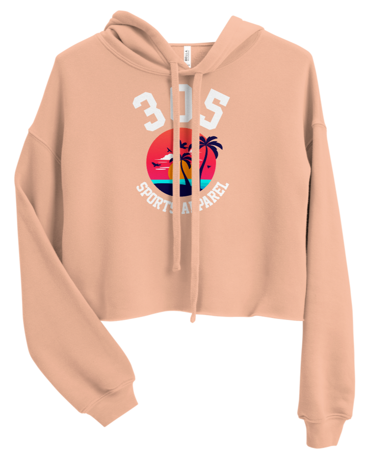 Women's Tropical 305 Sports Apparel Cropped Hoodie