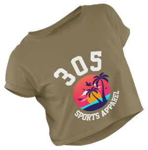 Women's Tropical 305 Sports Apparel Cropped Tee