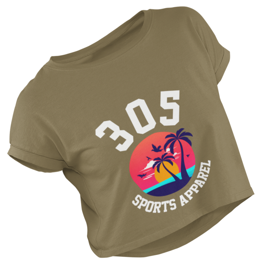 Women's Tropical 305 Sports Apparel Cropped Tee